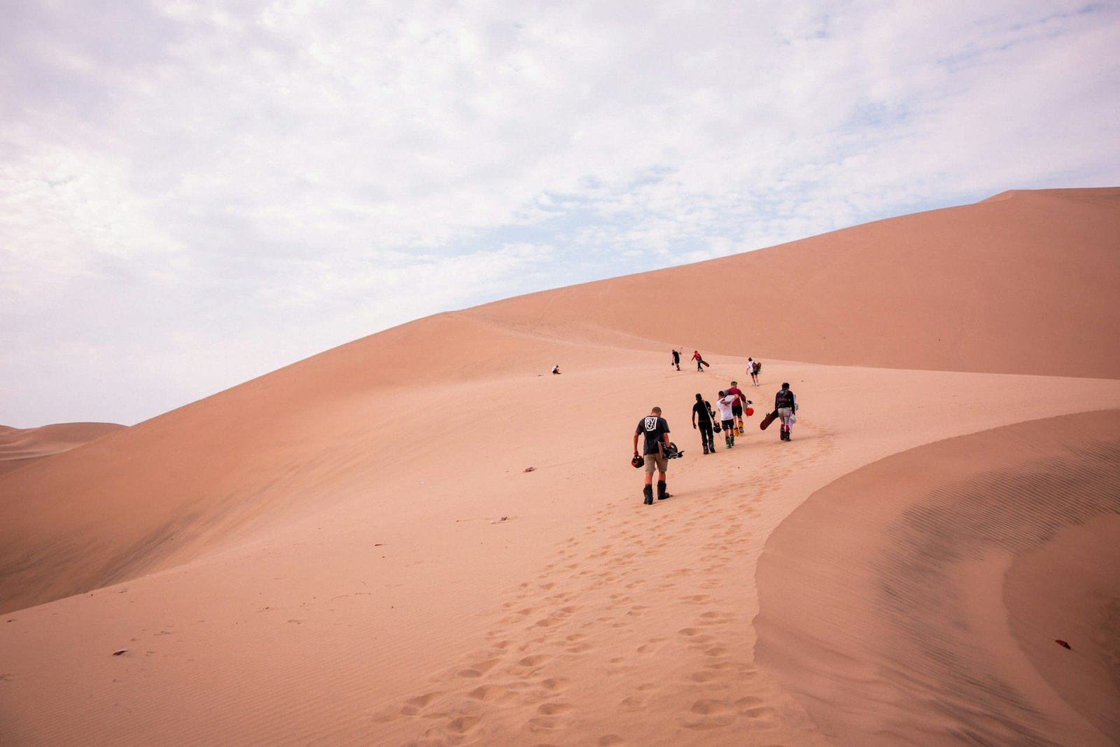 Timlaline Sand Dunes near Agadir, a unique natural landscape where golden dunes meet the Atlantic Ocean in Morocco